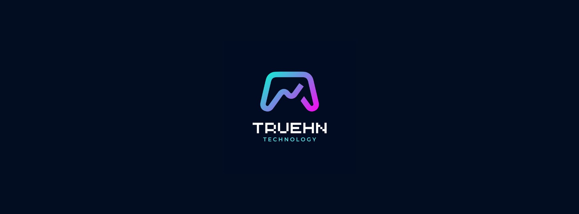 TRUEHN Technology cyan and magenta logo